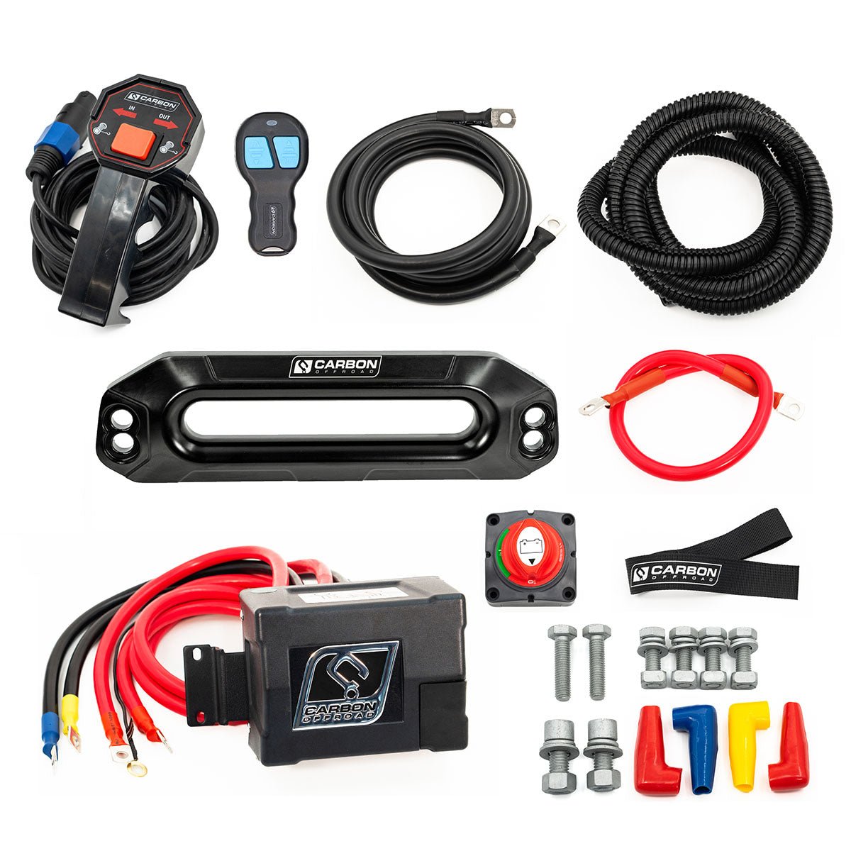 Carbon Winch Accessory Kit 12V Short Drum