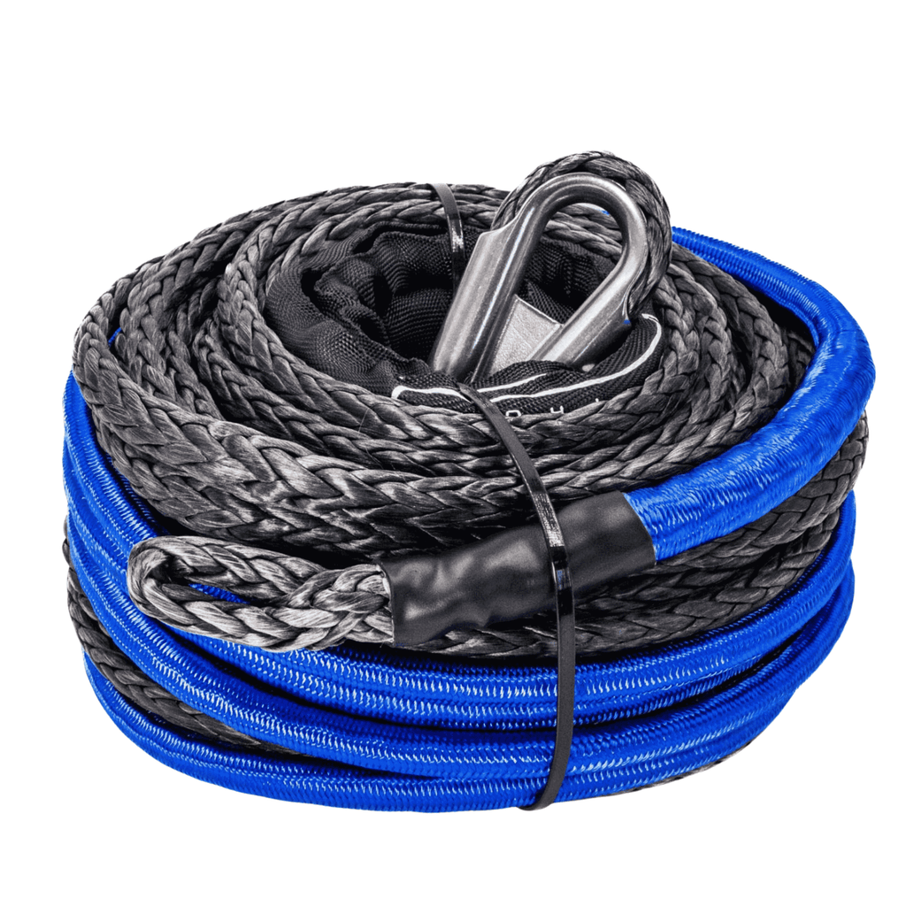 Carbon Winch 12000lb 24m x 10mm Black Winch Rope Replacement